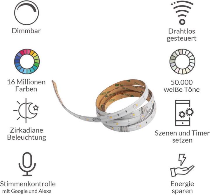 Immagine prodotto AduroSmart Striscia di luce 3m (Multicolore, 300 cm, Interno)