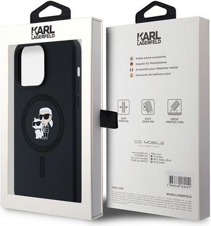 Image du produit Karl Lagerfeld KLHMP15XSCMKCRHK iPhone 15 Pro Max 6.7" czarny/black hardcase Silicone Karl & Choupet (Apple iPhone 15 Pro Max)