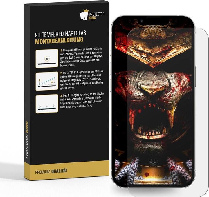 Produktbild Protectorking 6x 3D A++ echtes Tempered 9H Panzerhartglas KLAR (6 Stück, Apple iPhone 14 Plus)