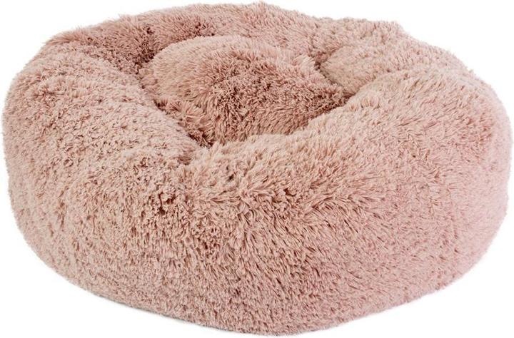 Duvoplus Corbeille donut en fourrure, Ã˜80x35cm, rose (Chat, Chien)