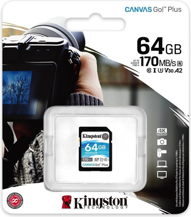 Produktbild Kingston Canvas Go! Plus (64 GB, SDXC, U3, UHS-I)