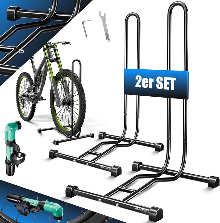 Produktbild Kesser 2er-Fahrradständer-Set mit Luftpumpe