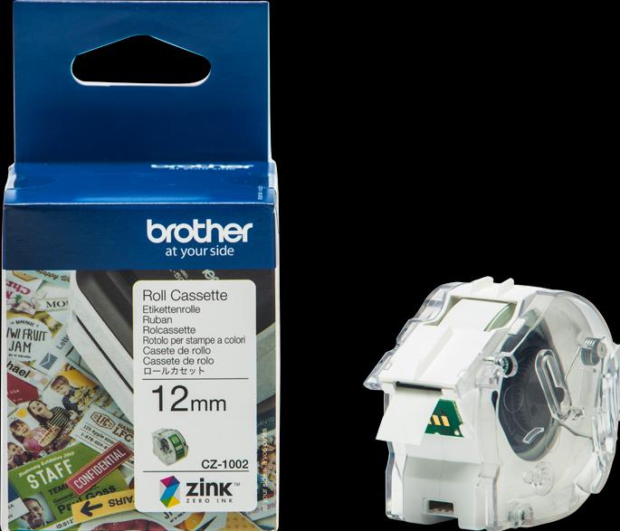 Actual product image Brother CZ-1002 Label Roll (1.20 cm, White)