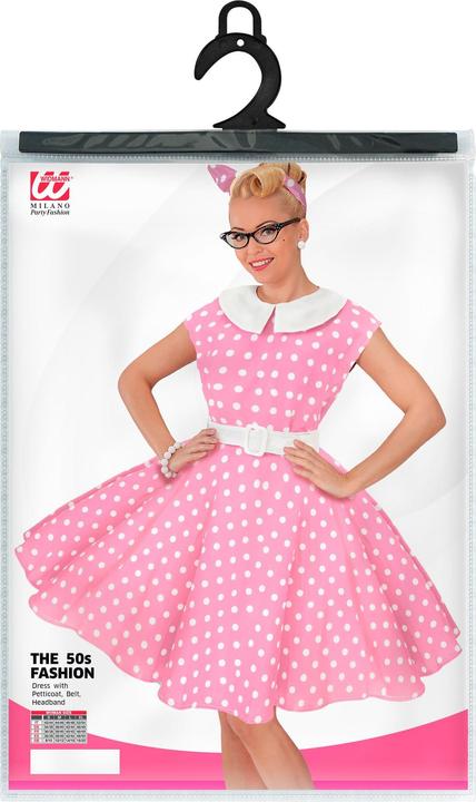 Immagine prodotto Widmann ROSA MODA ROCK'N'ROLL anni '50 (abito con sottogonna, cintura, fascia per capelli), L (L)