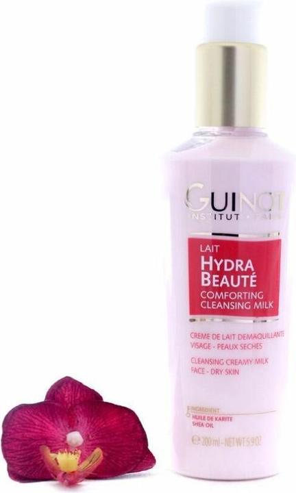 Actual product image Guinot Lait Hydra Confort Comforting Cleansing Milk Shea Oil 200ml (Cleaning cloths, 200 ml)
