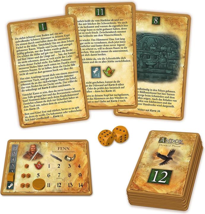 Actual product image Kosmos FKS698973 - Andor: StoryQuest - Dunkle Pfade, card game, for 1+ players, ages 12+ (DE edition) (German)