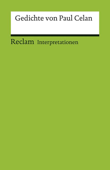 Produktbild Interpretationen: Gedichte von Paul Celan (Deutsch, Hans-Michael Speier, 2002)