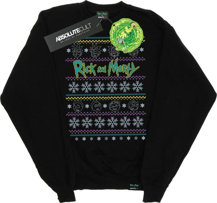 Rick And Morty Christmas Faces Sweatshirt (XXL)