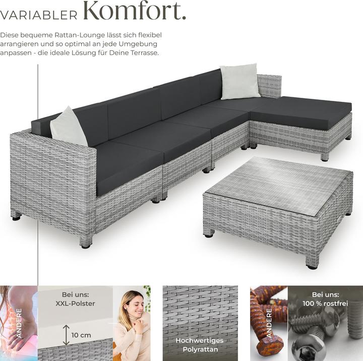 Produktbild tectake Rattan Lounge