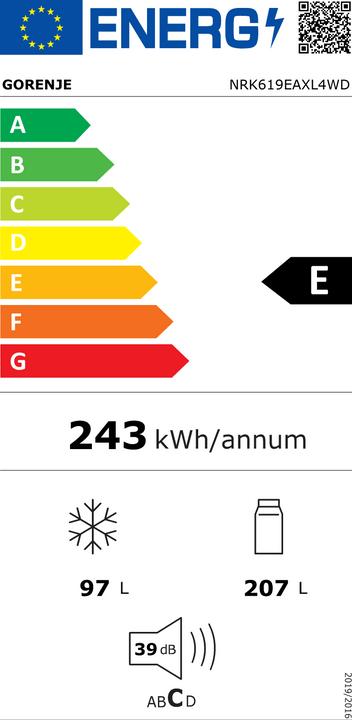 Energy Label Gorenje NRK619EAXL4WD (304 l)