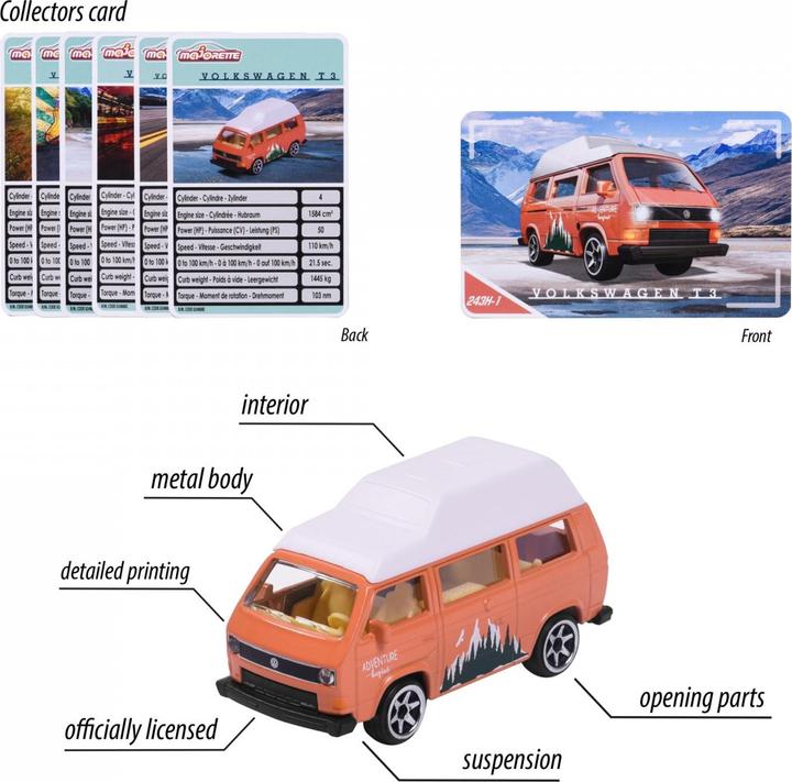 Actual product image Majorette VW The Originals Premium Cars, 6-sort.