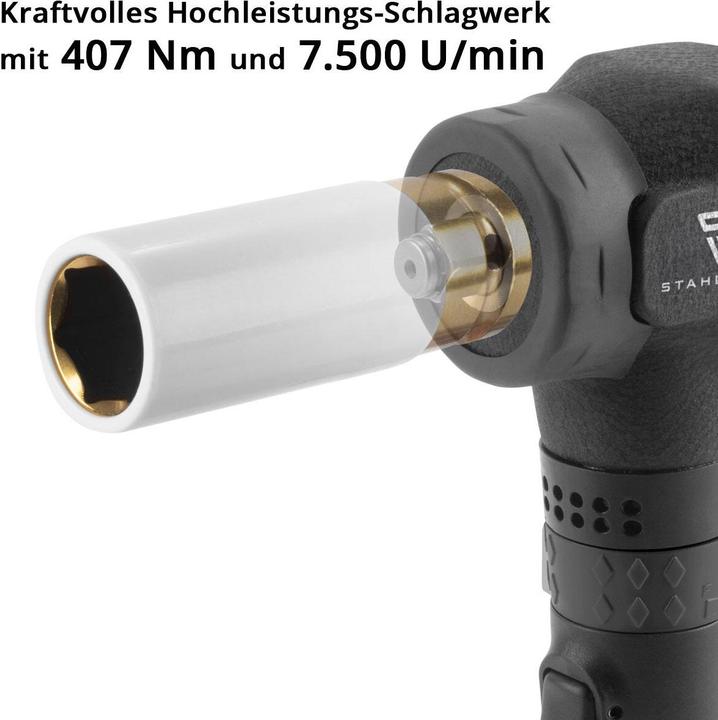Actual product image Stahlwerk DSS-7500 ST pneumatic impact wrench with 407 Nm, 7,500 rpm (Air blast)