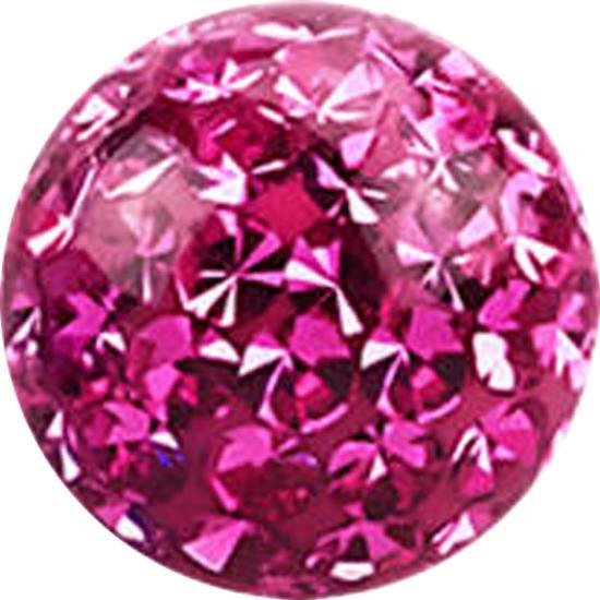 Produktbild Star Piercing Kristall Kugel pink Epoxy Schutzschicht (ohne Messing, Chirurgenstahl 316L)