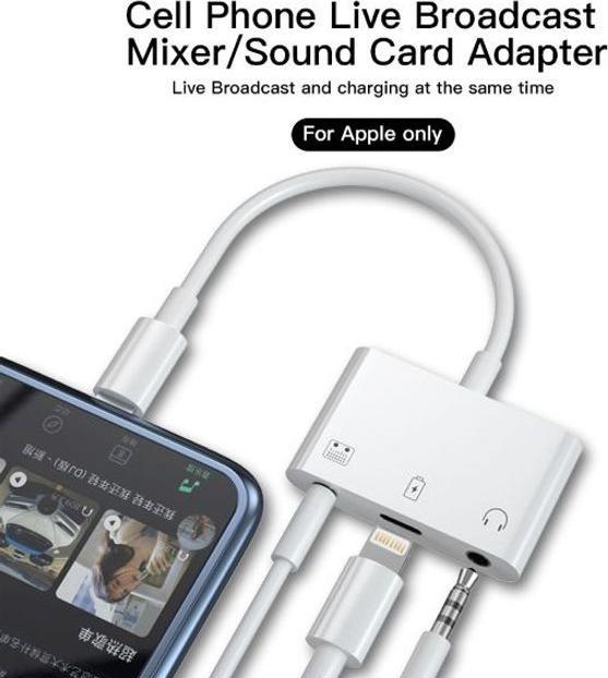 Actual product image MU Classic Lightning to 2x AUX 3.5mm audio and 1 Lightning adapter (Lightning, 2x 3.5mm jack, Lightning)