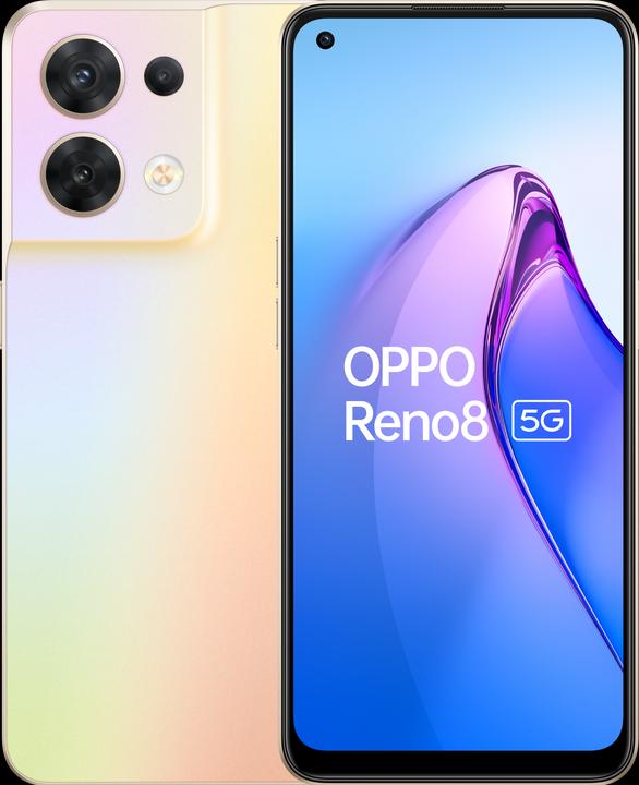 OPPO Reno 8 (256 GB, Shimmer Gold, 6.43", Dual SIM, 50 Mpx, 5G)