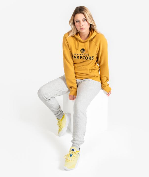 Actual product image Tarmak Women's/Men's Hooded Sweatshirt Golden State Warriors - Hoodie 900 NBA yellow (M)
