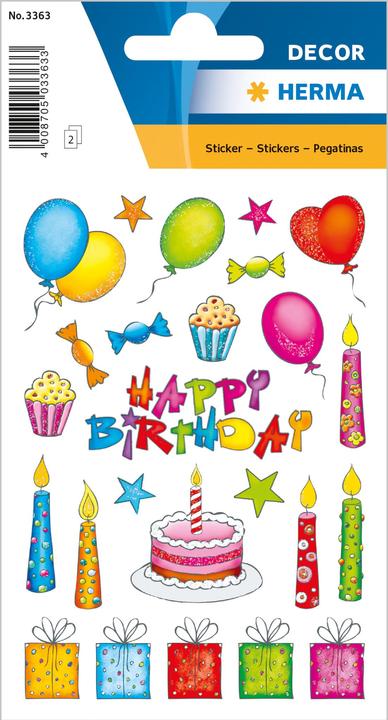 Actual product image HERMA Birthday stickers
