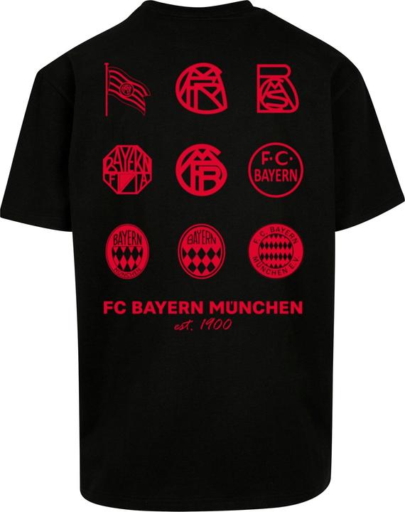 Actual product image FC Bayern München Logo History Red Heavy Oversized Tee - 112251 (M)