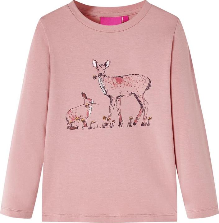 Actual product image VidaXL Children's long-sleeved shirt pink 116,Material: 95 % cotton. 5 (116)