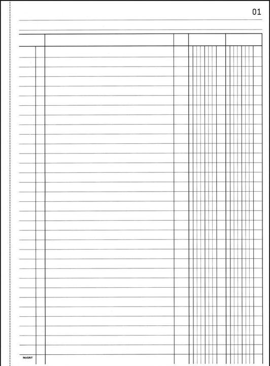 Actual product image Favorit Carbonless copybook columns with carbonless paper (100 x)