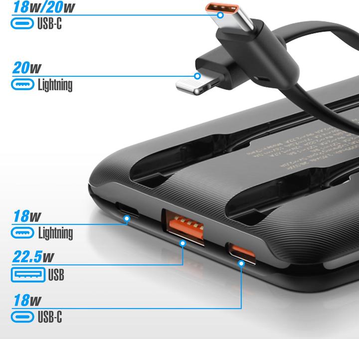 Immagine prodotto Veger C11 (10000 mAh, 22.50 W, 38.50 Wh)