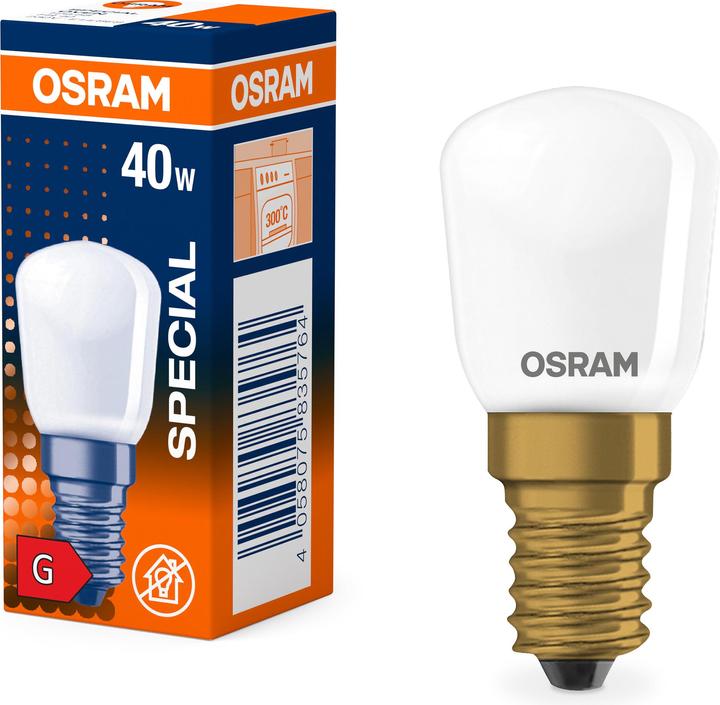 Produktbild Osram SPECIAL OVEN T FR 40W 230V E14 (E14, 40 W, 300 lm, 20 x, G)