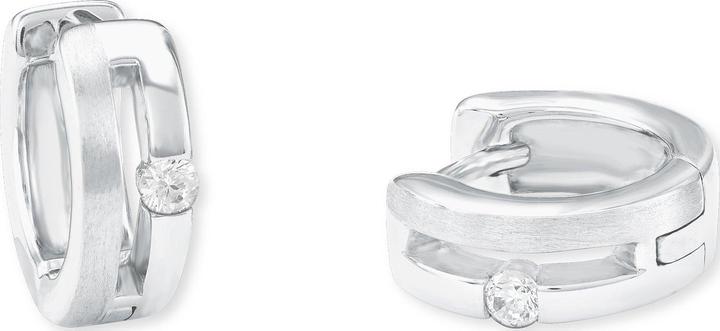 Actual product image Amor Hoops (Zirconia, Silver)