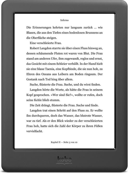 Kobo Glo HD (6", 4 GB, Schwarz)