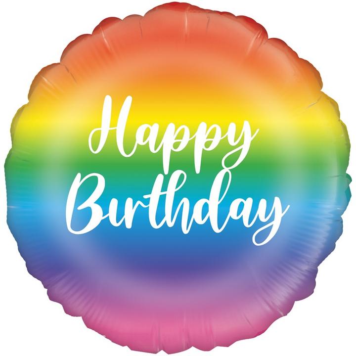 Actual product image Oaktree Script Happy Birthday Foil Balloon