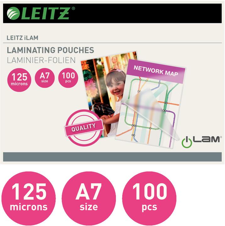 Immagine prodotto Leitz Sacchetto di laminazione (A7, 100 Pezzo/i, 125 µm)