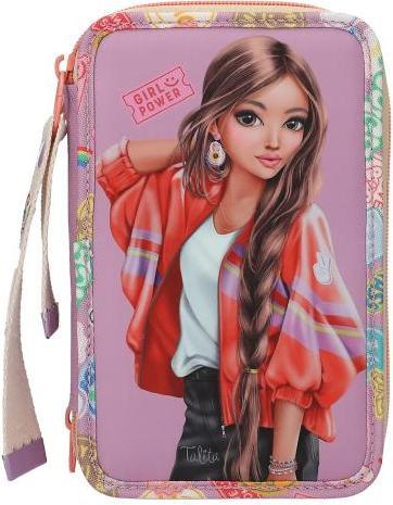 Actual product image Magni DEPESCHE TOPModel Federtasche 3fach GIRLPOWER mit Anhänger gefüllt
