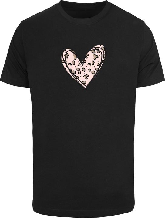 Actual product image Merchcode Valentines Day - Leopard Heart T-Shirt Round Neck - 117581 (XXL)
