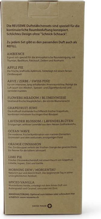 Produktbild ReUseMe Duftstäbchenset Arve, Zirbe, Swiss Pine (200 ml)