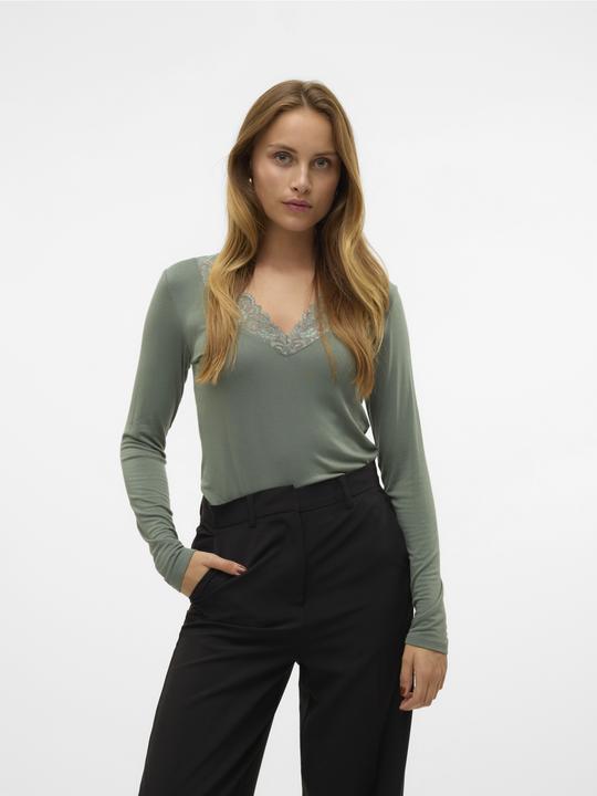 Produktbild Vero Moda Vmrosa Ls V-Neck Lace Top Ga Jrs Noos (S)