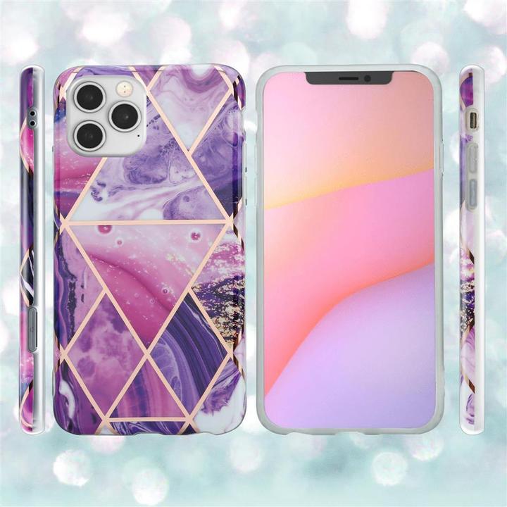 Actual product image Cadorabo IMD TPU Colorful Marble Cover (Realme 12 Pro+, Apple iPhone 12)