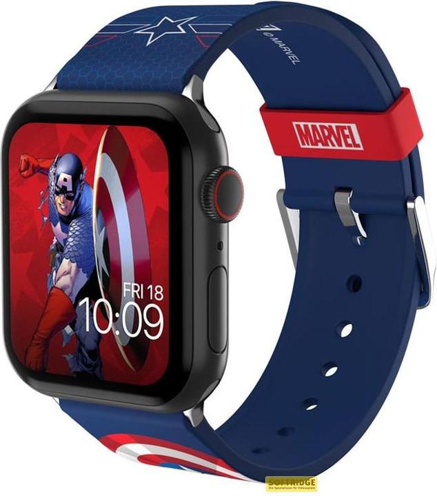 Produktbild Moby Fox Marvel bracelet pour smartwatch Insignia Collection: Captain America (Silikon)