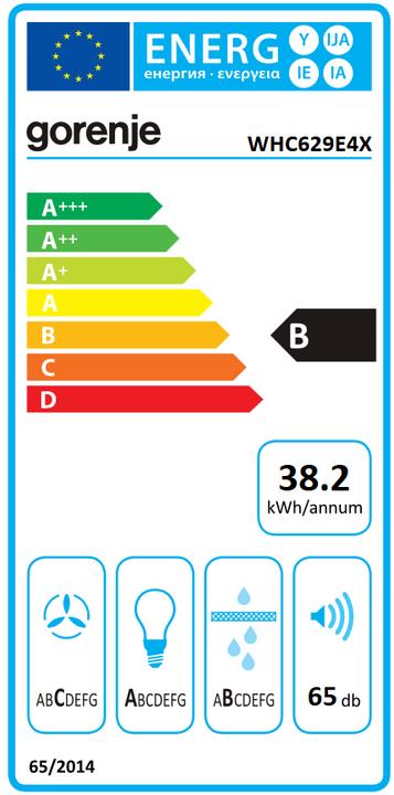 Etichetta energetica Gorenje Cofano del camino (Cappuccio)