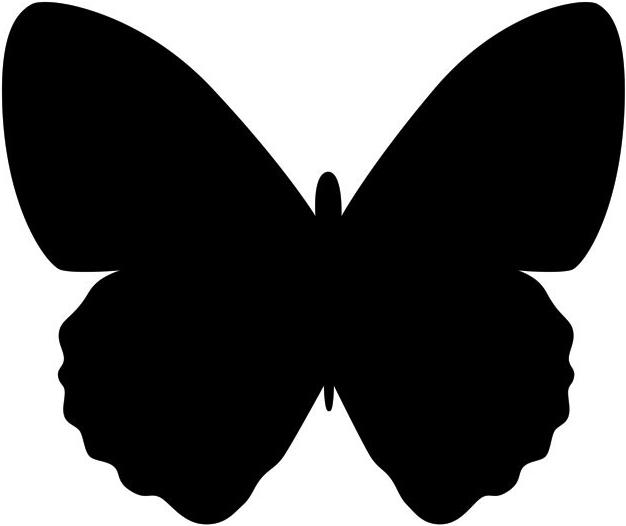 Silhouette Butterfly (Blackboard, 30 x 36 cm)