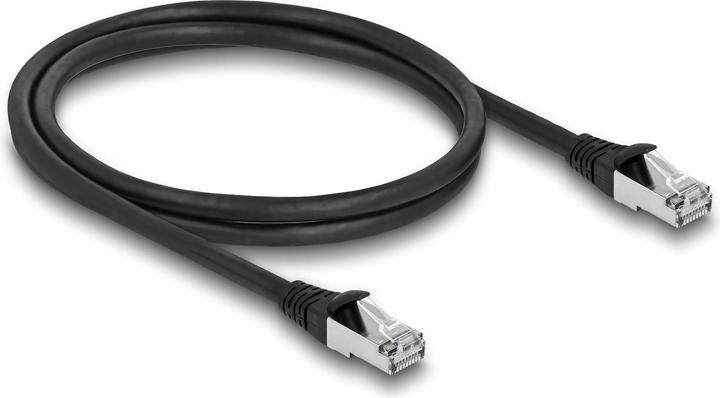 Produktbild Delock RJ45 Netzwerkkabel Cat.6A S/FTP PUR Outdoor 1 m schwarz (S/FTP, CAT6a, 1.10 m)