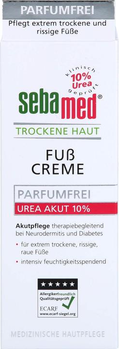 Actual product image Sebamed Dry Skin Fragrance Free Foot Cream Urea 10%, 100 ml CRE (Foot bath, 100 ml)