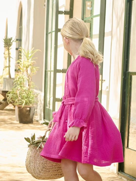 Produktbild Vertbaudet Mädchen Kleid aus Musselin mit Lochstickerei (92)