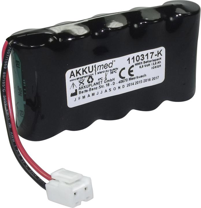 XCell NiMH battery suitable for Söhnle S20-2760 6.0 Volt 2.0 Ah CE compliant (1 pcs., 2000 mAh)