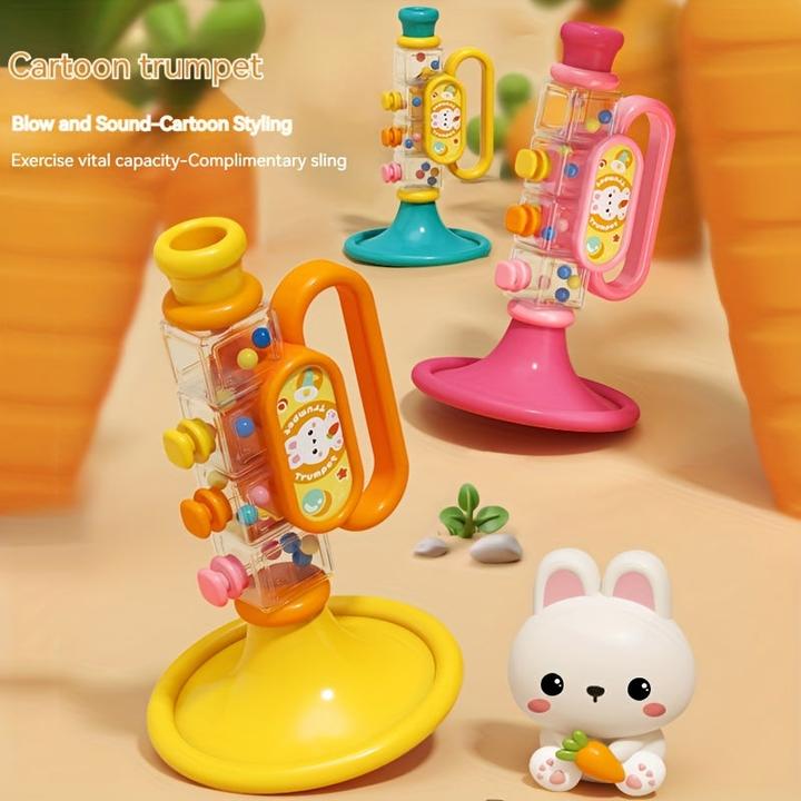 Produktbild Activity Board Kleines Kaninchenhorn-Kinderspielzeug, Baby wird Cartoon-Mundharmonika blasen