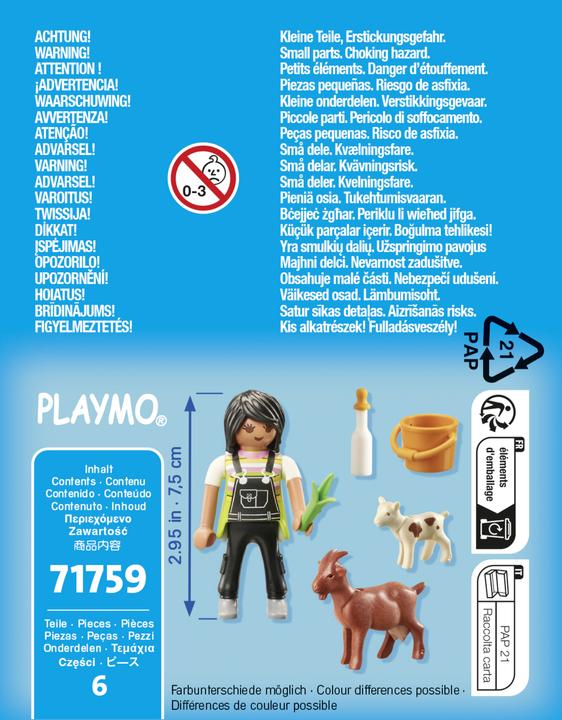 Produktbild Playmobil 71759 Frau mit Ziegen (71759, Playmobil Special Plus)