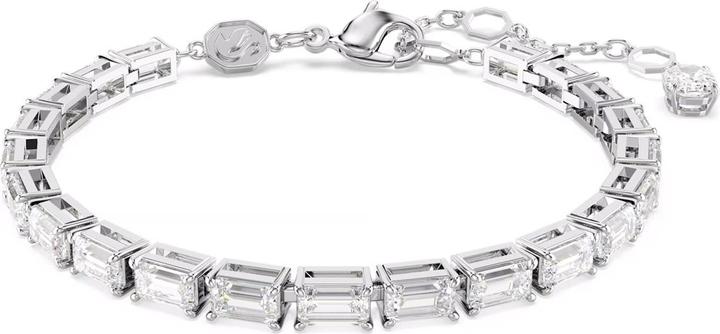 Swarovski Matrix Tennis Armband Baguette Schliff Weiss (20.50 cm, Swarovski Metall)