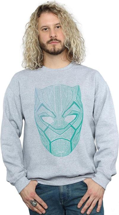 Immagine prodotto Felpa in cotone con maschera tribale di Black Panther (S)