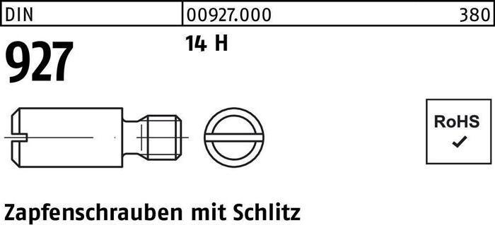 Produktbild Zapfenschraube DIN 927 m.Schlitz M 4 x 10 14 H (100 Schrauben pro Stück)