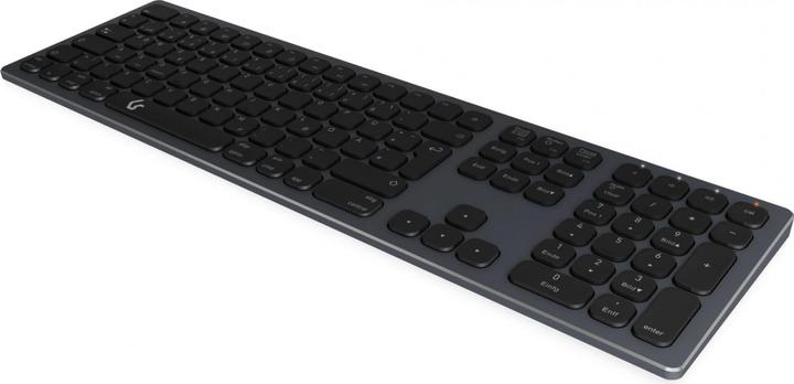 Produktbild KeySonic Full-Size Aluminium Tastatur, Bluetooth® & RF, für Win & macOS (DE, Kabellos)