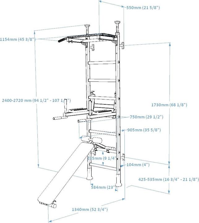 Actual product image BenchK Wall bars system 513