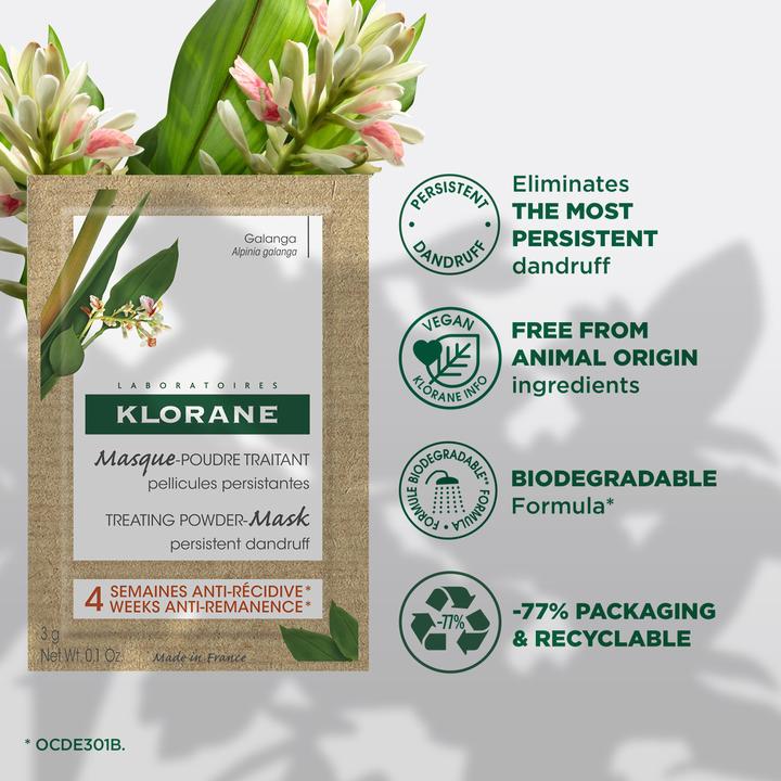 Immagine prodotto Klorane Maschera antiforfora in polvere con galanga (24 ml)